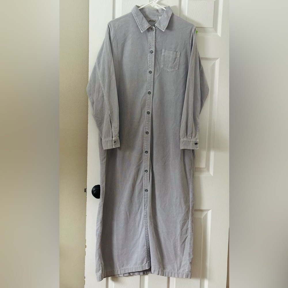Mododoc Long Sleeve Corduroy Maxi Dress
